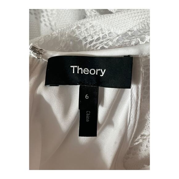 Theory Dress Pleated Midi Mod Lace white size 6 - Picture 4 of 6